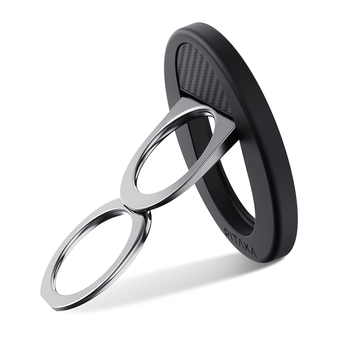 Pitaka 600D Aramid Fiber Classic Serisi Black-Grey Twill MagEZ Grip 3 Magnetik Ring Stand Telefon Tutucu Pitaka 600D Aramid Fiber Classic Serisi Black-Grey Twill MagEZ Grip 3 Magnetik Ring Stand Telefon Tutucu